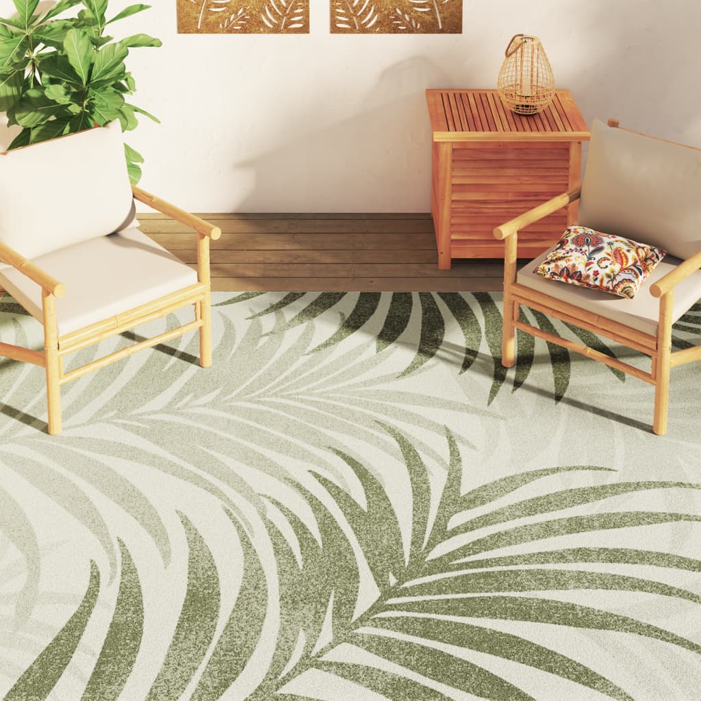 vidaXL Indoor & Outdoor Teppich Mehrfarbig 190x300 cm Rutschfest