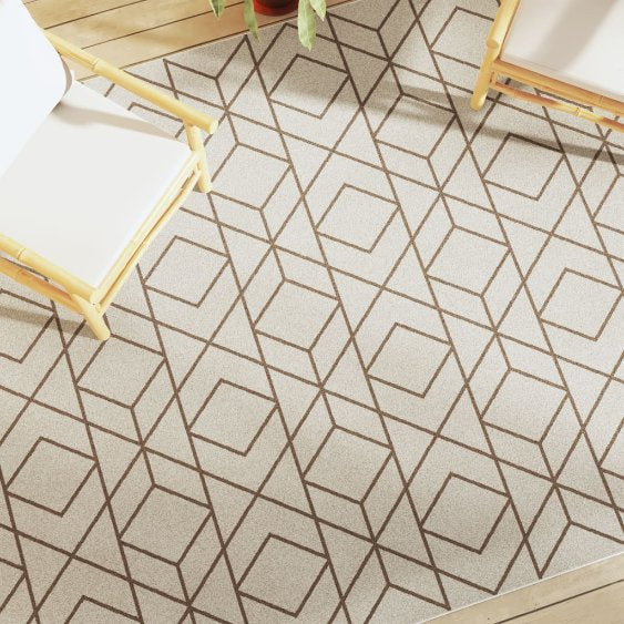 vidaXL Indoor & Outdoor Teppich Mehrfarbig 190x300 cm Rutschfest