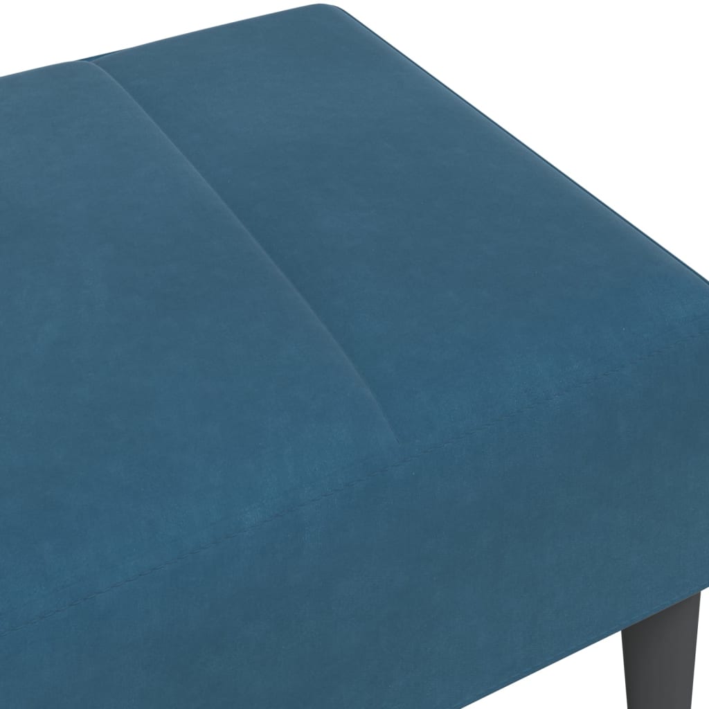 vidaXL Fußhocker Blau 77x55x31 cm Samt