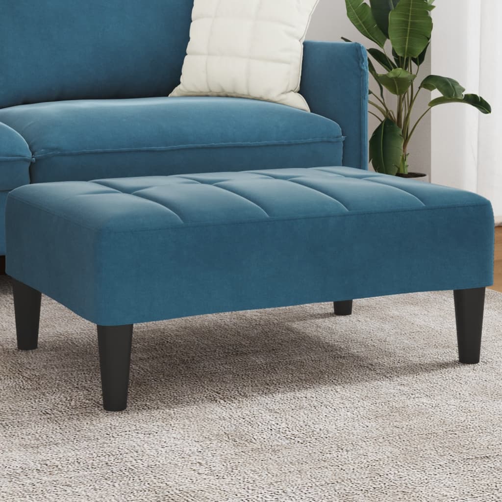 vidaXL Fußhocker Blau 77x55x31 cm Samt