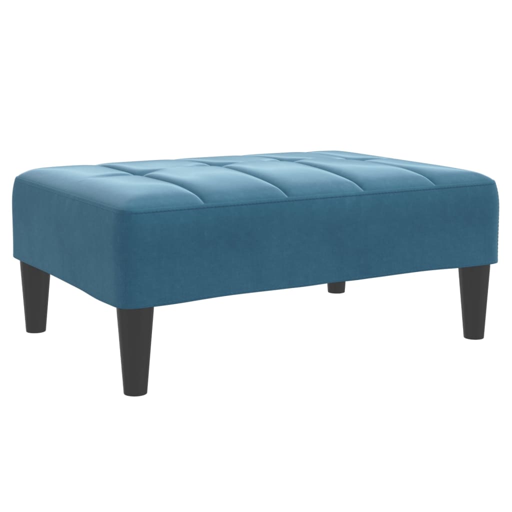 vidaXL Fußhocker Blau 77x55x31 cm Samt