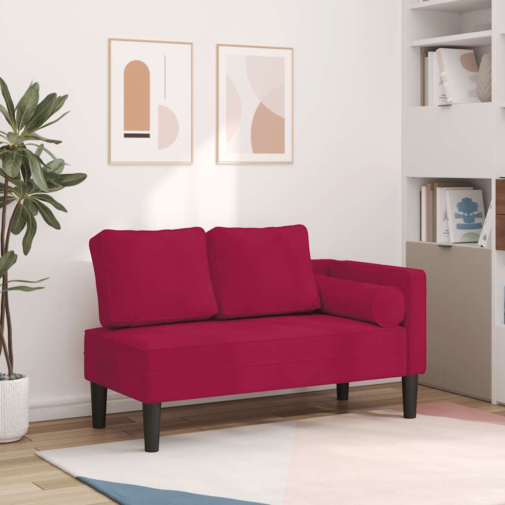 vidaXL Chaiselongue mit Kissen Blau Samt