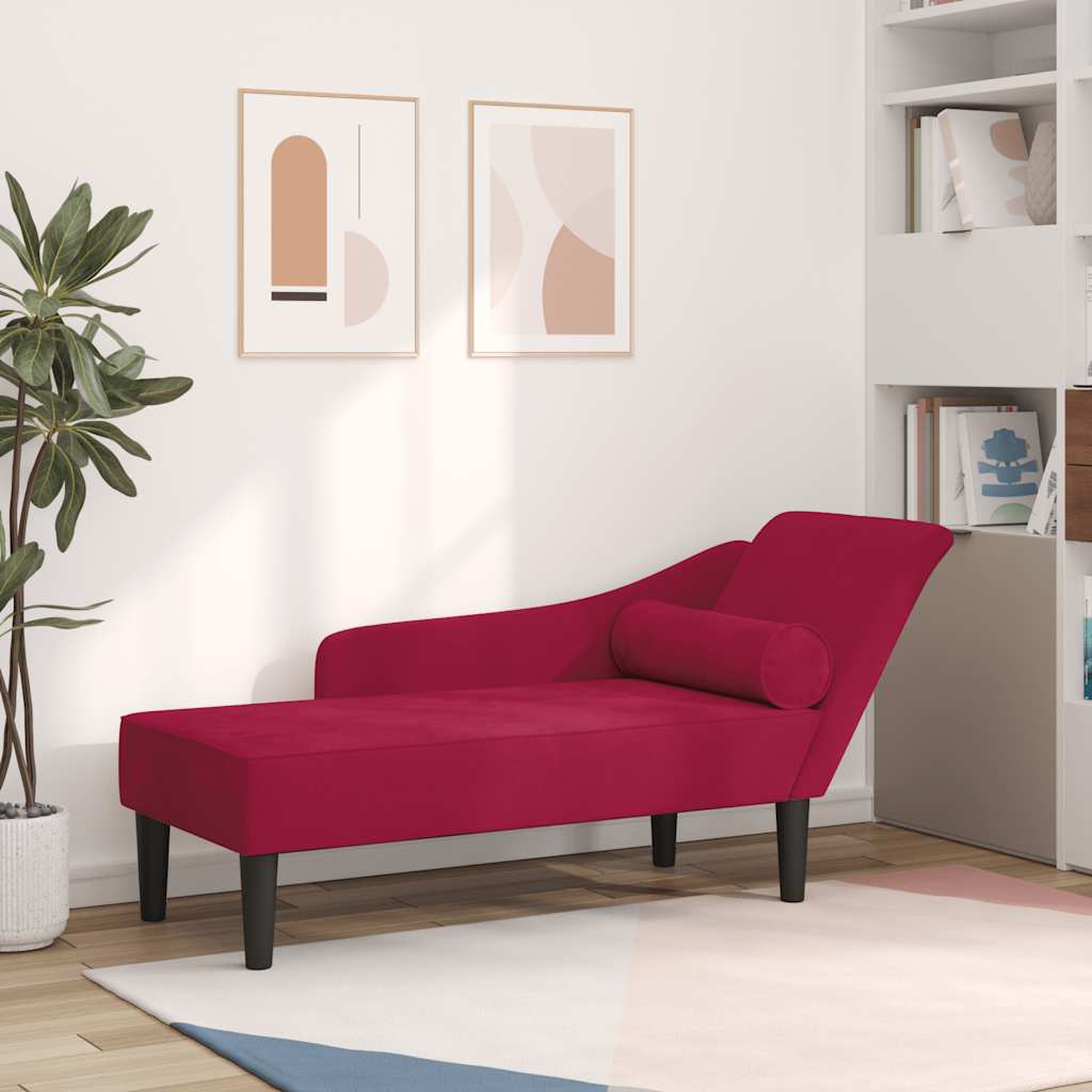 vidaXL Chaiselongue mit Kissen Blau Samt