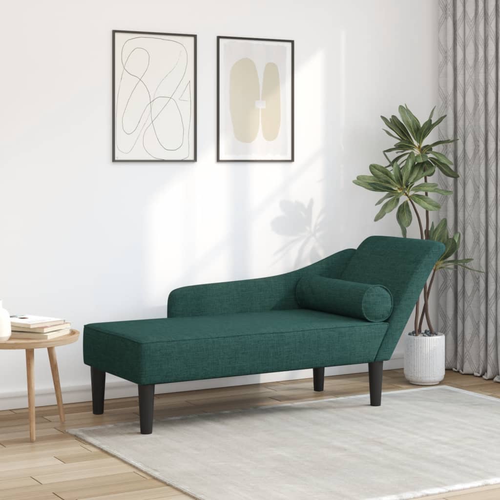 vidaXL Chaiselongue mit Kissen Hellgrau Stoff