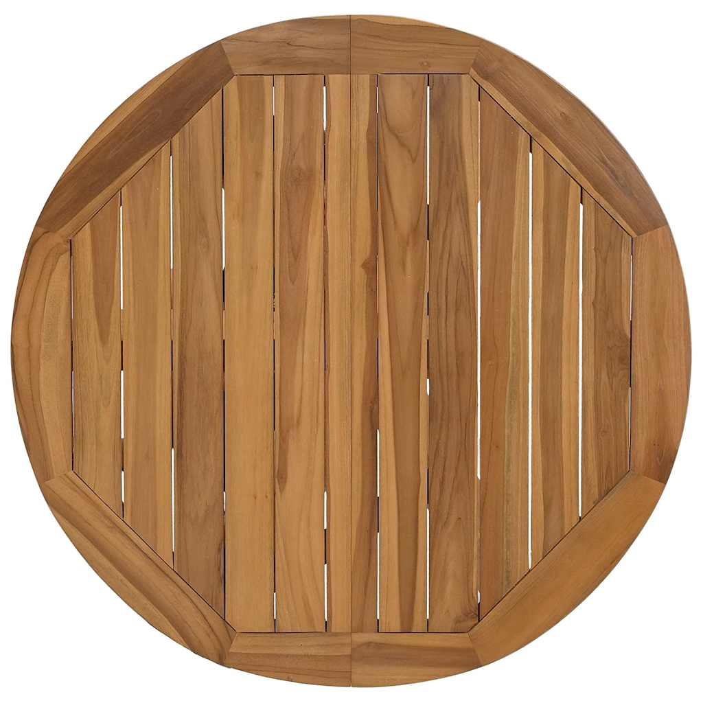 vidaXL Gartentisch Ø109x74 cm Massivholz Teak