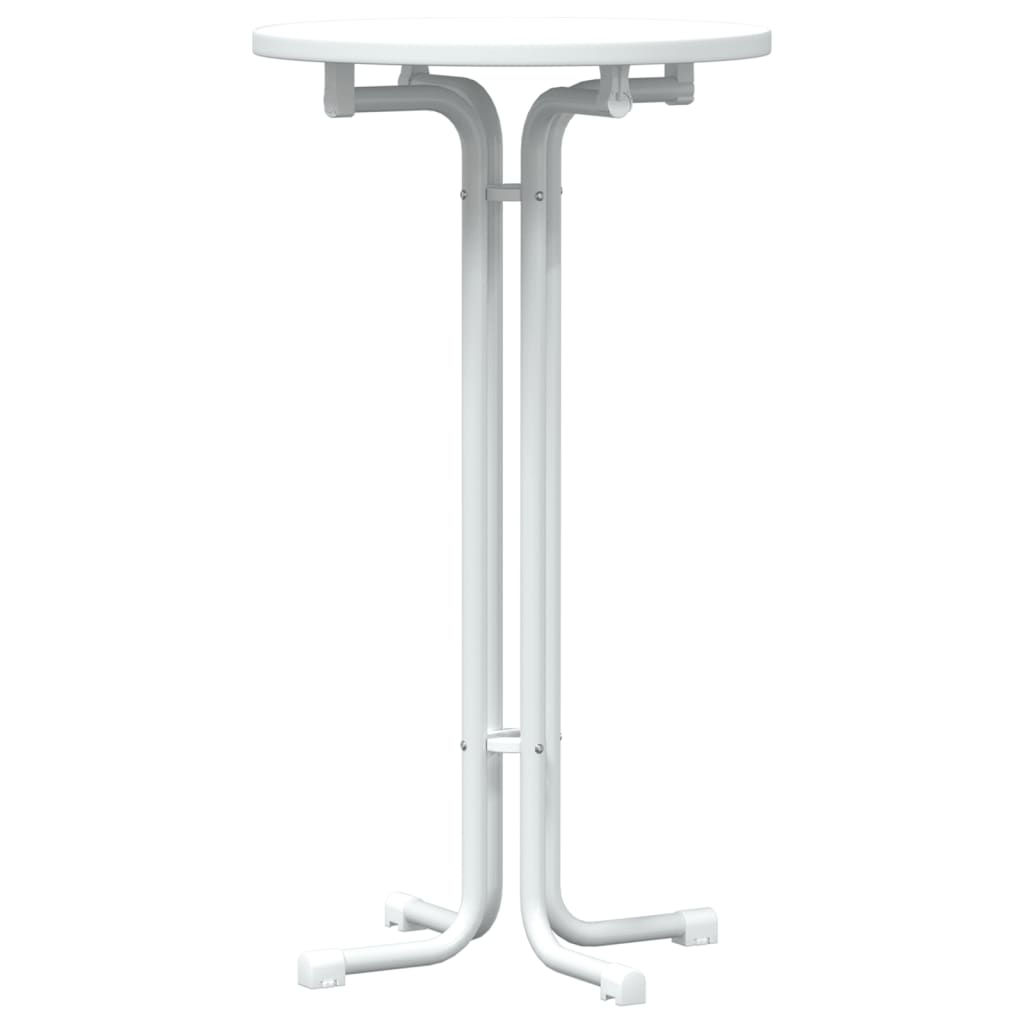 vidaXL Esstisch Weiß Ø60x110 cm Holzwerkstoff und Stahl