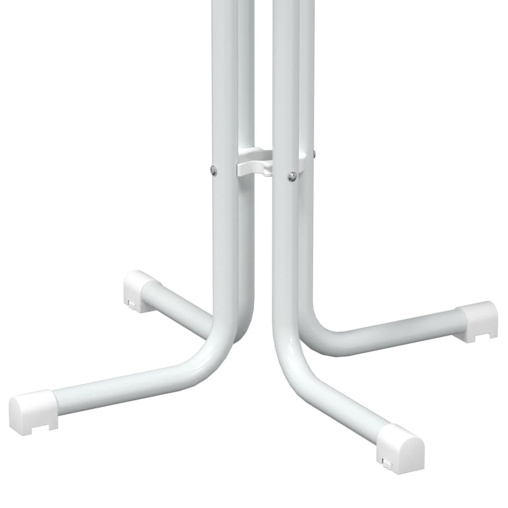 vidaXL Esstisch Weiß Ø60x110 cm Holzwerkstoff und Stahl