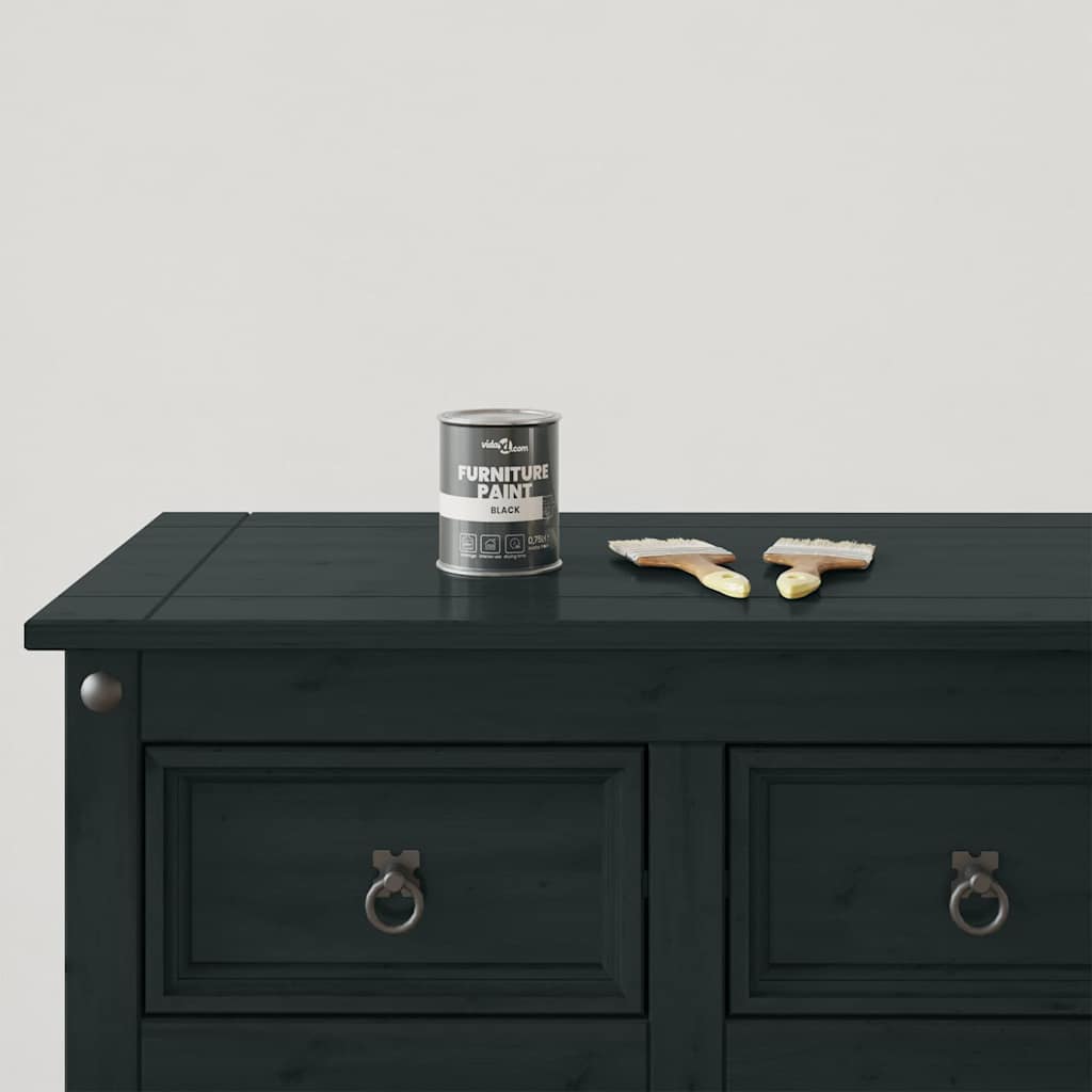 vidaXL Möbelfarbe Schwarz 10 x 10 x 12 cm Wall Print