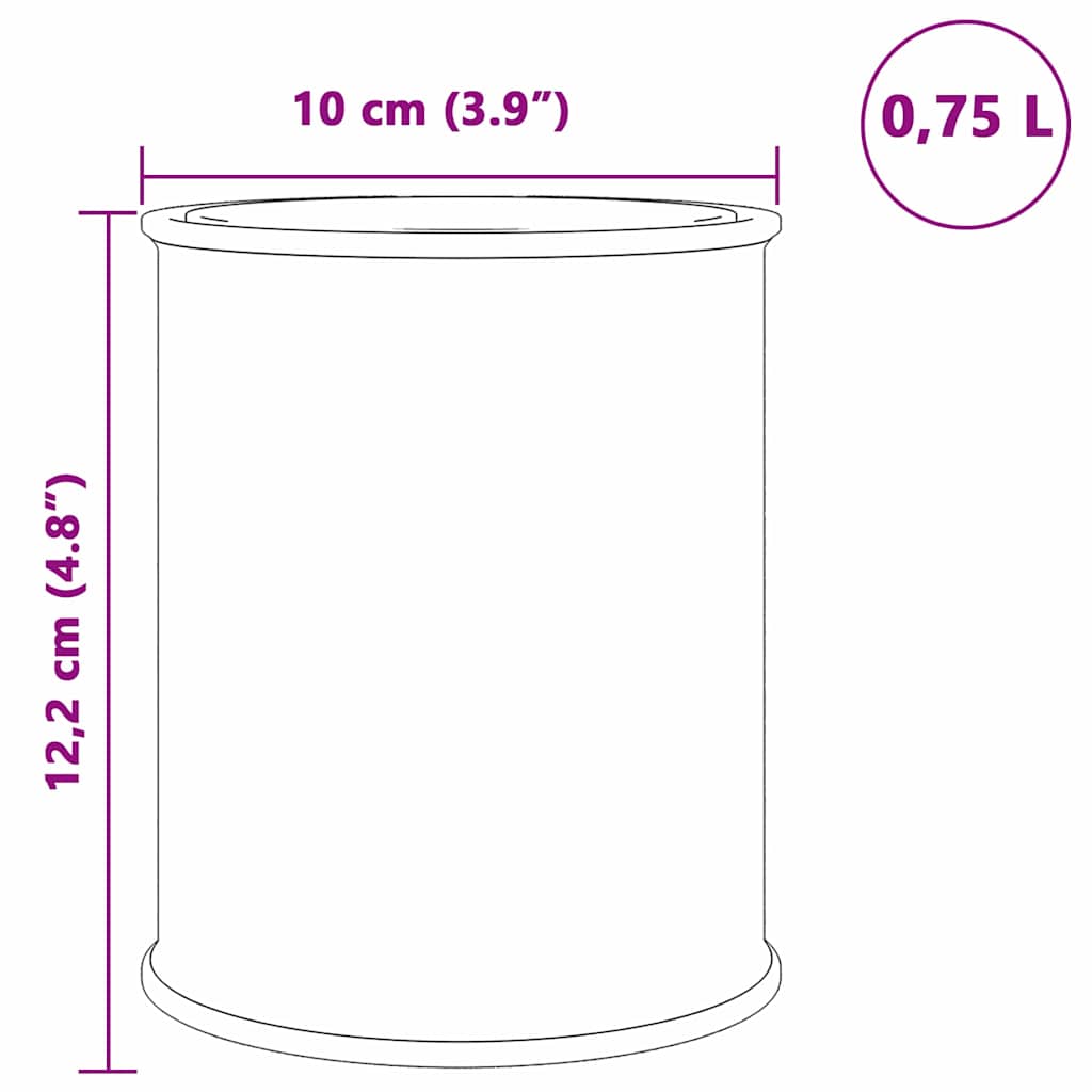 vidaXL Möbelfarbe Schwarz 10 x 10 x 12 cm Wall Print