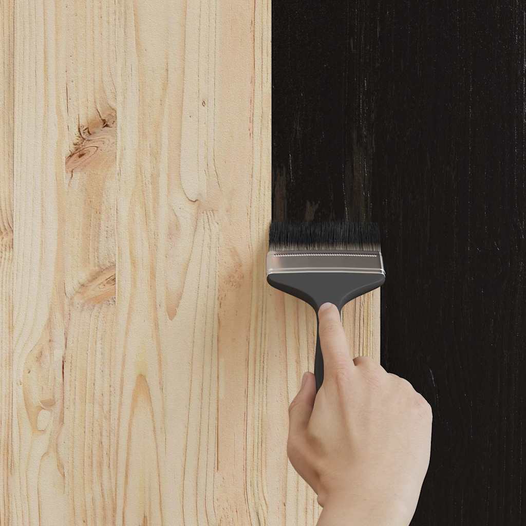 vidaXL Holzfarbe Schwarz 16,5 x 16,5 x 16 cm Wall Print