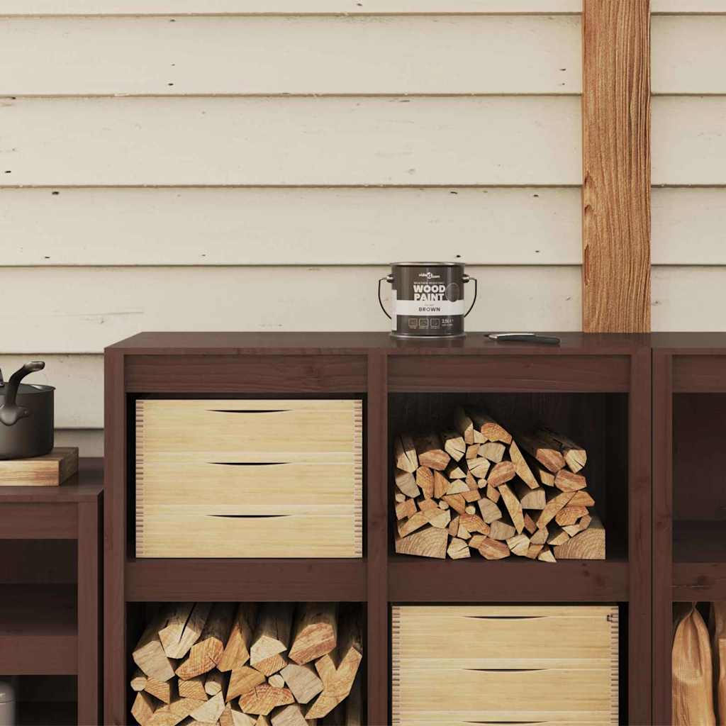 vidaXL Holzfarbe Schwarz 16,5 x 16,5 x 16 cm Wall Print