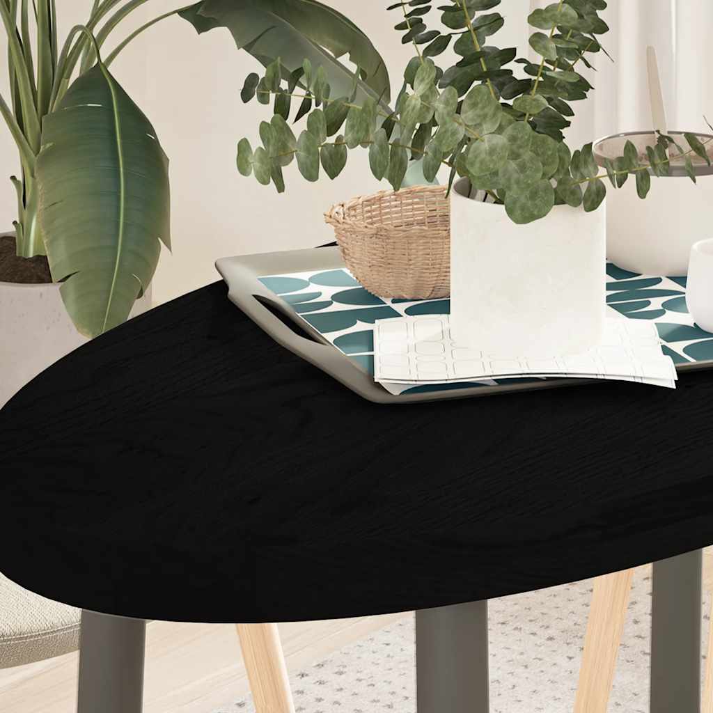 vidaXL Tischplatte 80x40x2 cm Massivholz Eiche Oval