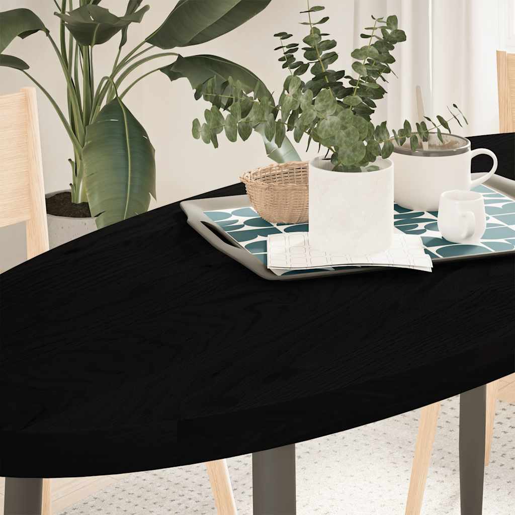 vidaXL Tischplatte 80x40x2 cm Massivholz Eiche Oval