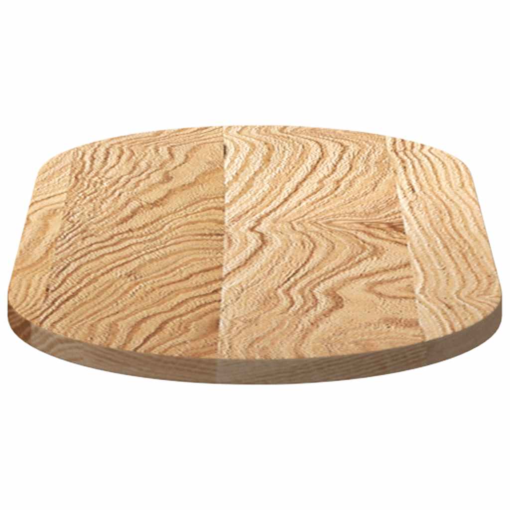 vidaXL Tischplatte 80x40x2 cm Massivholz Eiche Oval