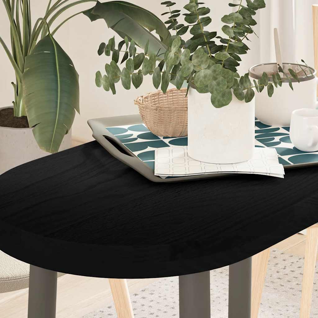 vidaXL Tischplatte 80x40x2 cm Massivholz Eiche Oval