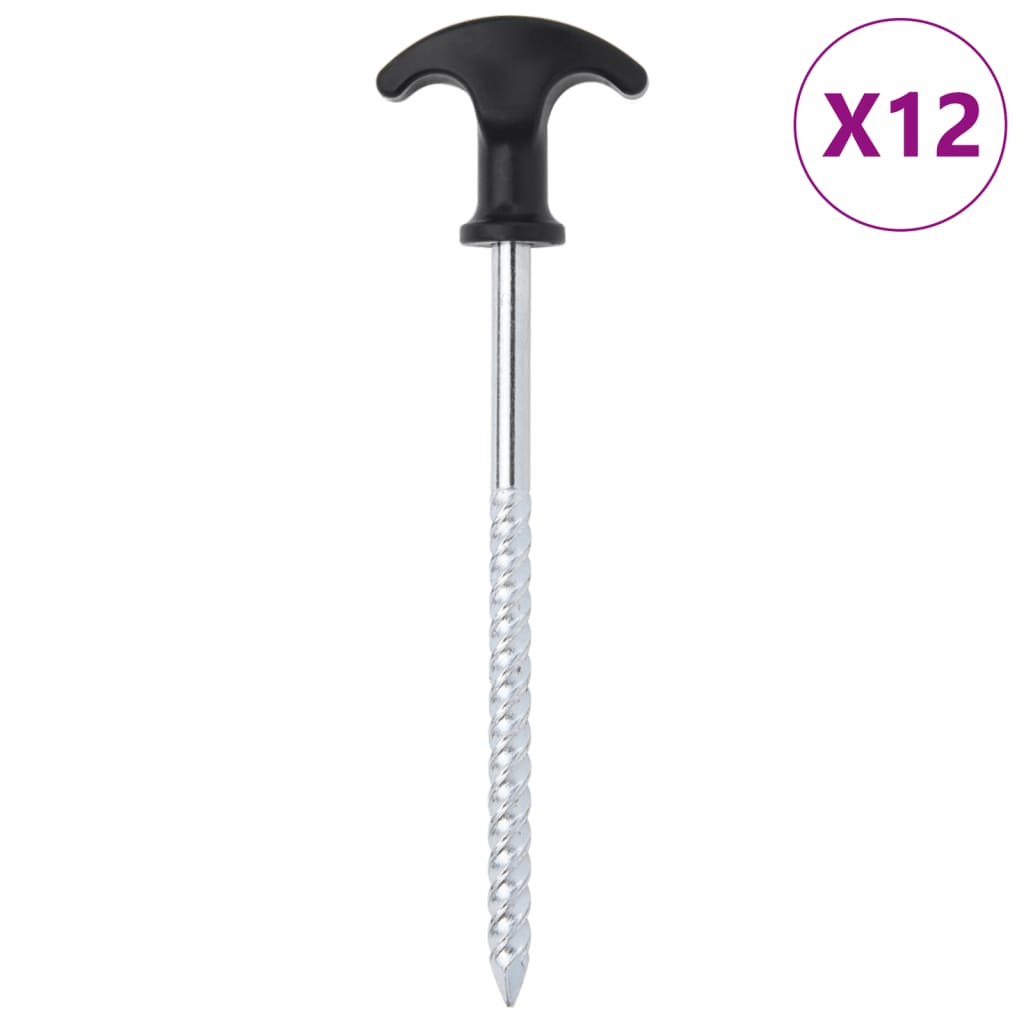 vidaXL Zeltheringe 24 Stk. 17 cm Ø7 mm Verzinkter Stahl