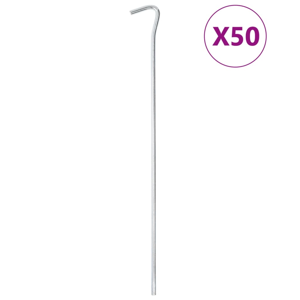 vidaXL Zeltheringe 50 Stk. 30 cm Ø4 mm Verzinkter Stahl