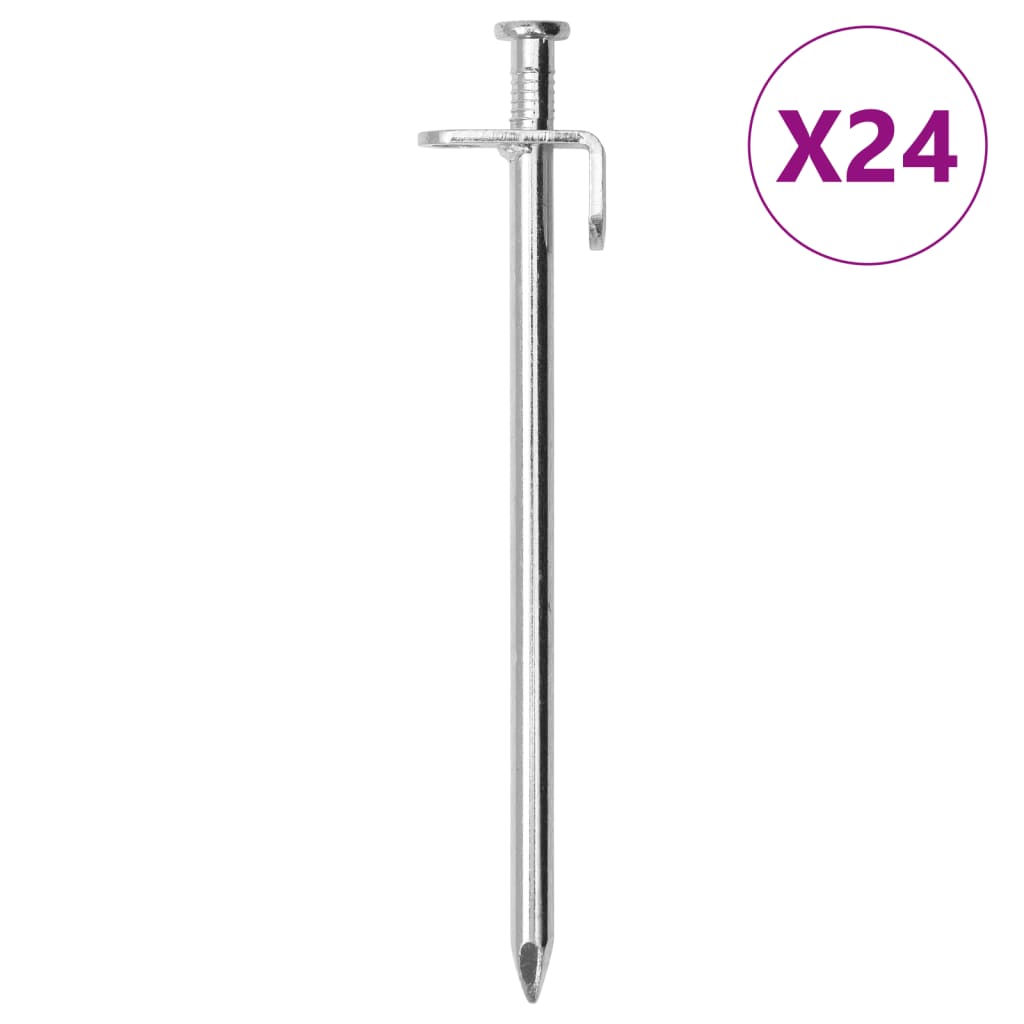 vidaXL Zeltheringe 24 Stk. 30 cm 8 mm Verzinkter Stahl