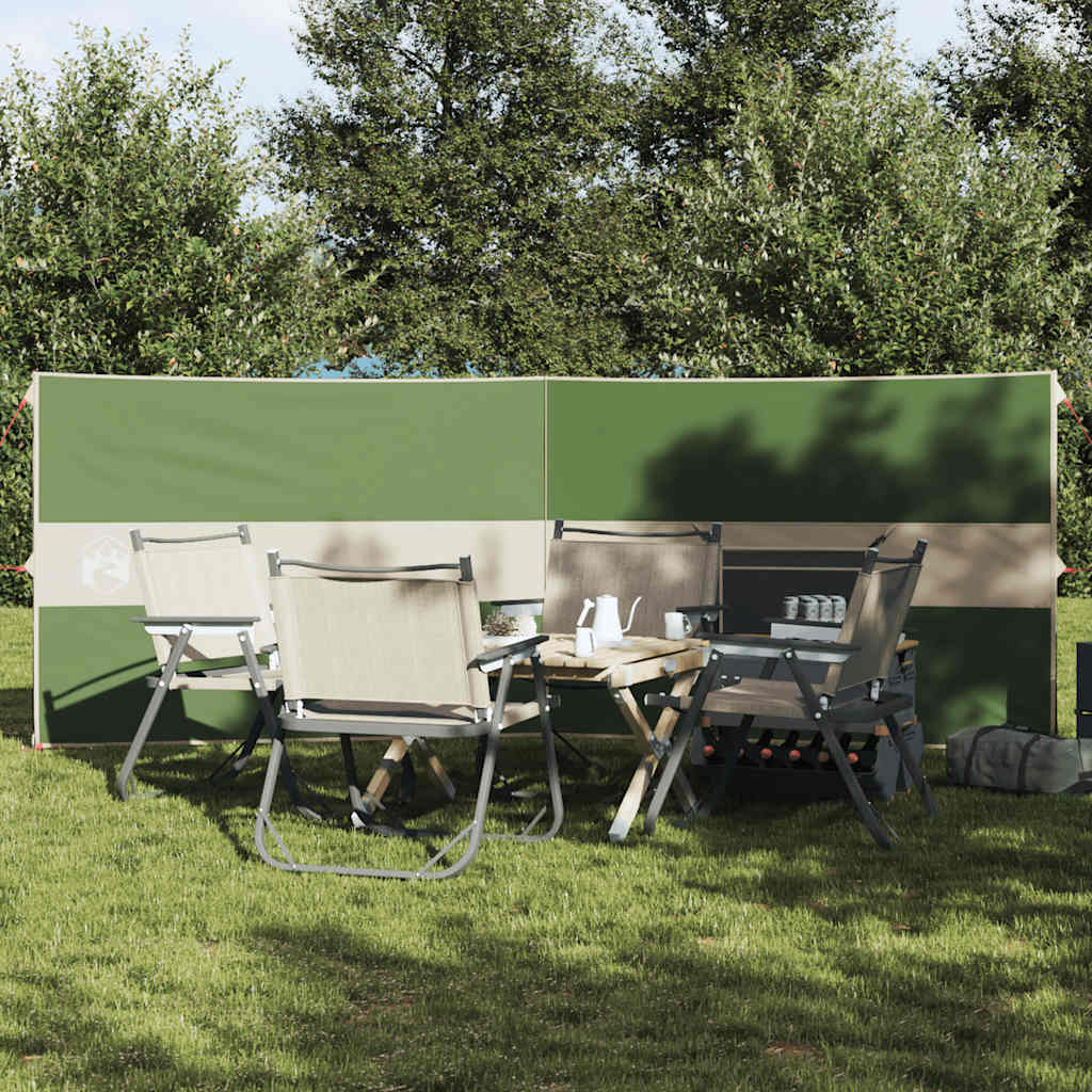 vidaXL Camping-Windschutz Grün 344x120 cm Wasserdicht