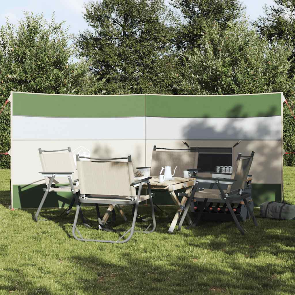 vidaXL Camping-Windschutz Grün 340x130 cm Wasserdicht