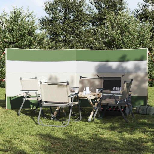 vidaXL Camping-Windschutz Grün 340x130 cm Wasserdicht