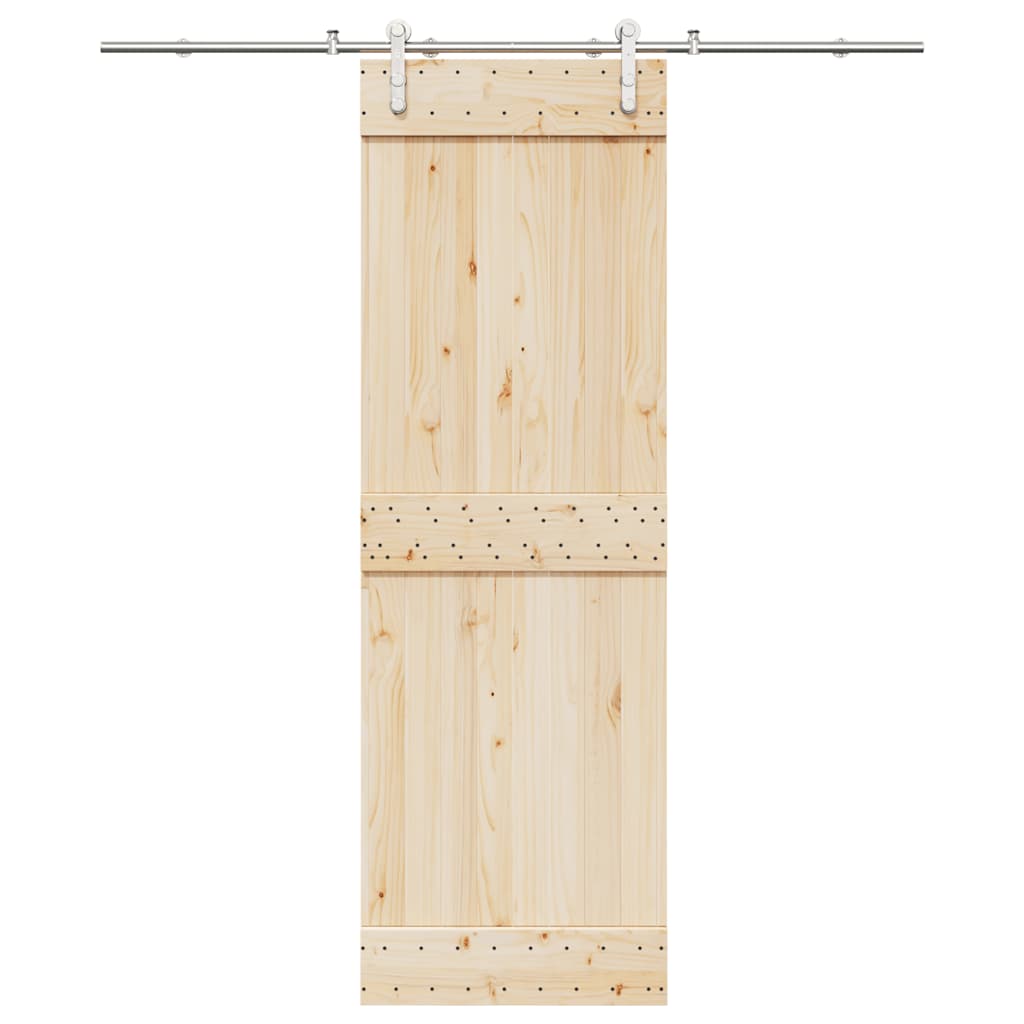 vidaXL Schiebetür-Beschlagsatz 183 cm Edelstahl Silbern