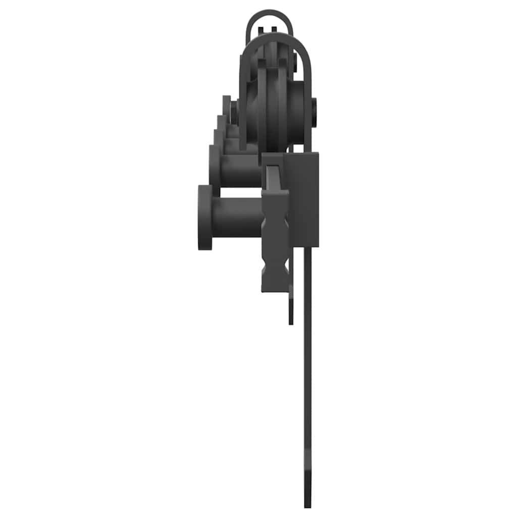 vidaXL Schiebetürbeschlag-Set 152,5 cm Stahl Schwarz