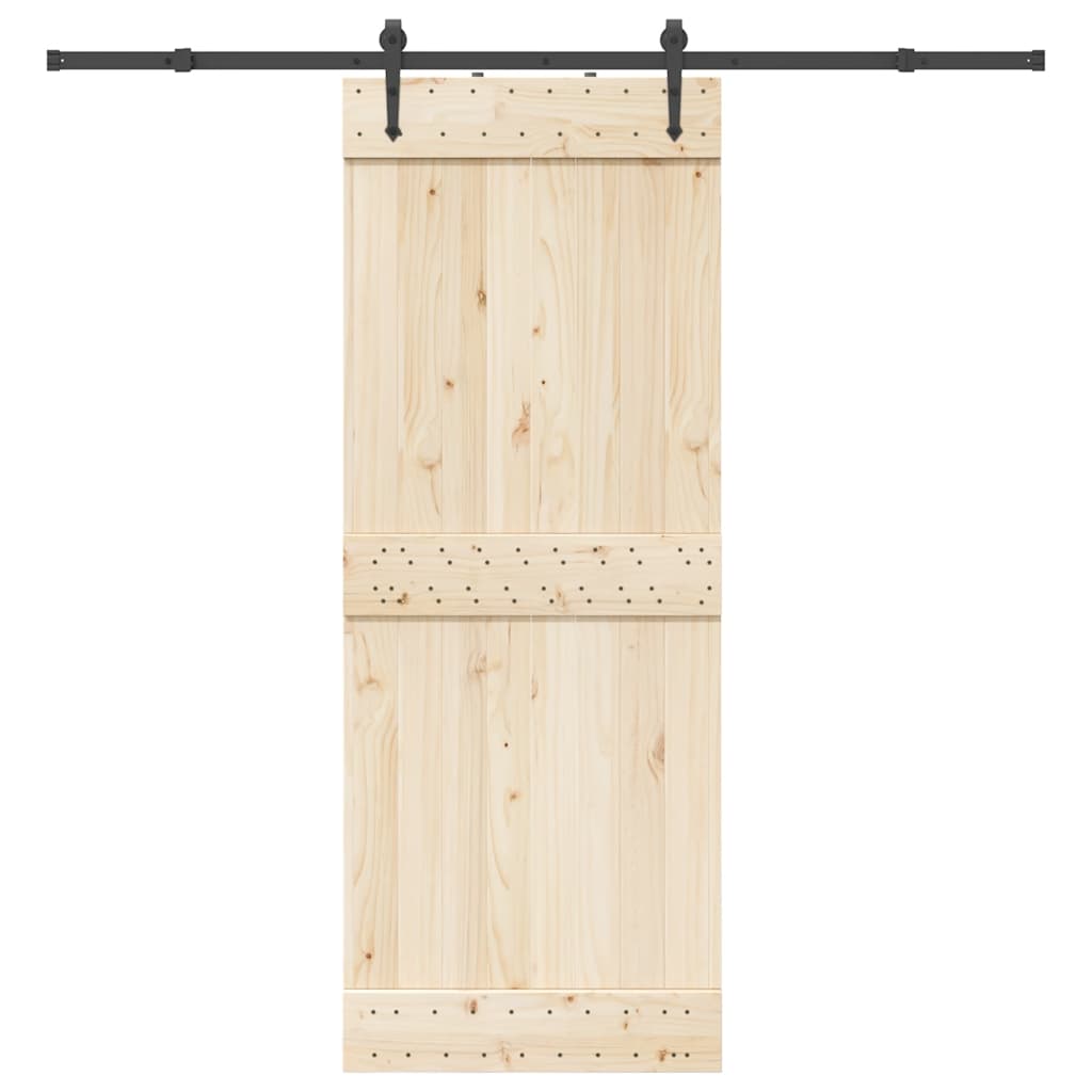 vidaXL Schiebetürbeschlag-Set 152,5 cm Stahl Schwarz