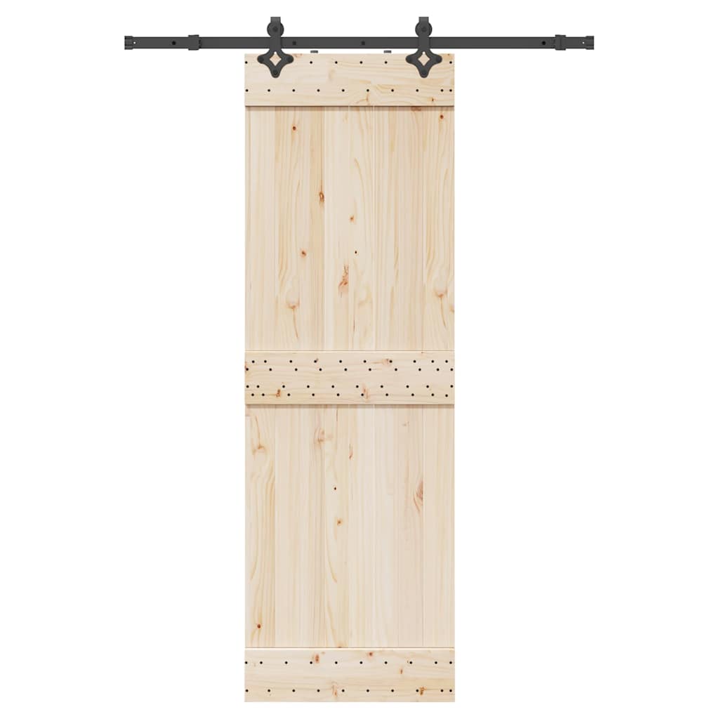 vidaXL Schiebetürbeschlag-Set SKIEN 183 cm Stahl Schwarz