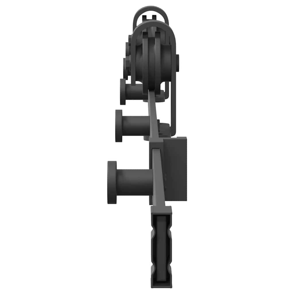 vidaXL Schiebetürbeschlag-Set 183 cm Stahl Schwarz
