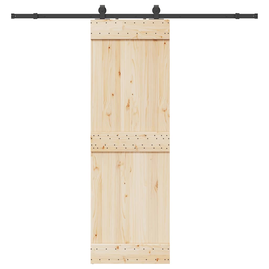 vidaXL Schiebetürbeschlag-Set 183 cm Stahl Schwarz
