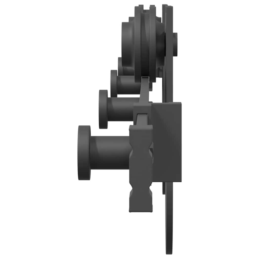 vidaXL Schiebetürbeschlag-Set 183 cm Stahl Schwarz