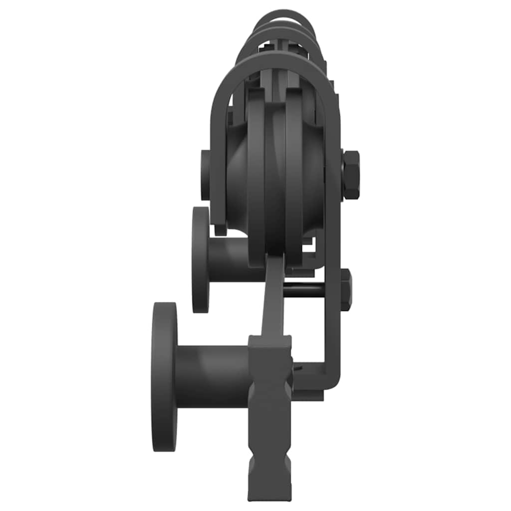 vidaXL Schiebetürbeschlag-Set 183 cm Stahl Schwarz