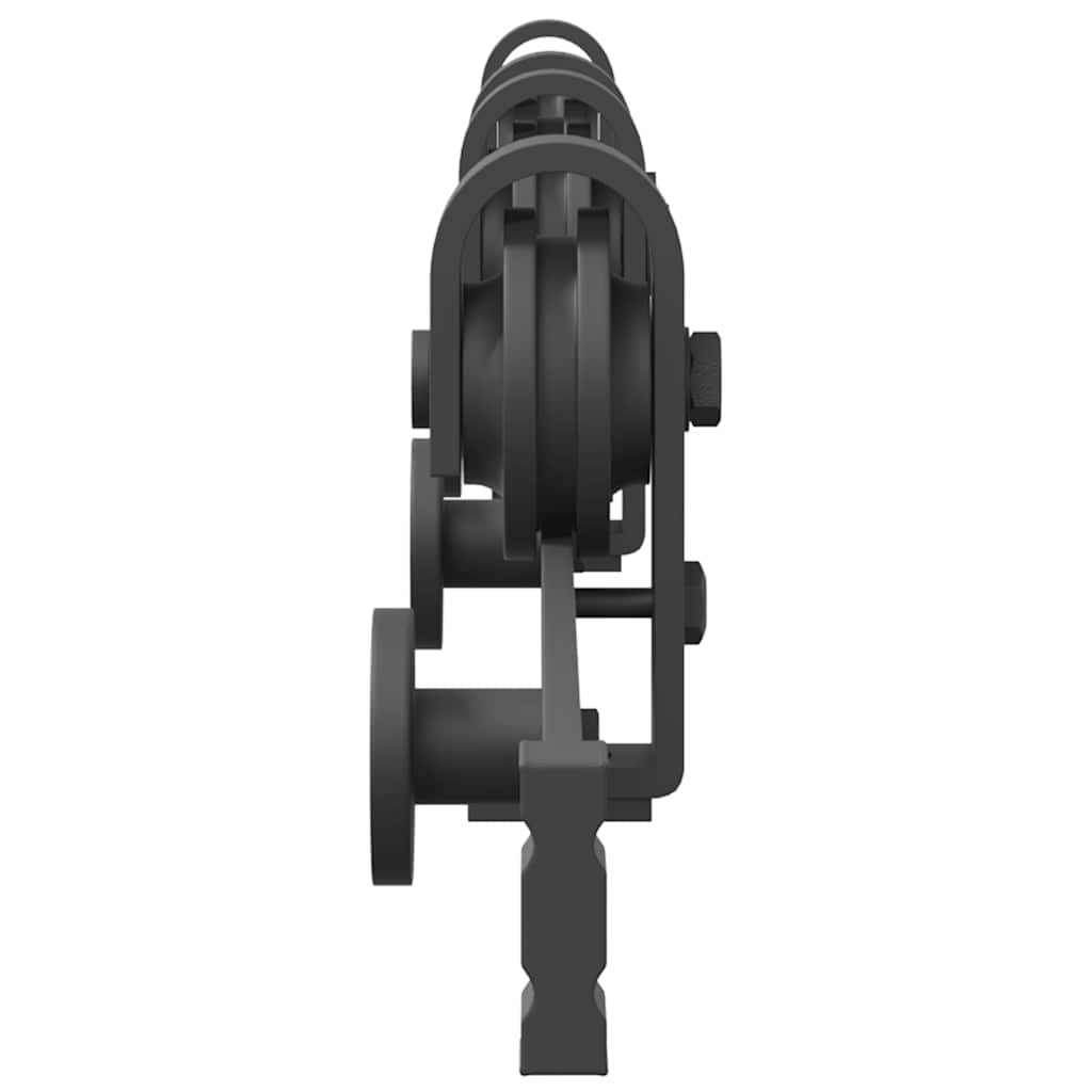 vidaXL Schiebetürbeschlag-Set 183 cm Stahl Schwarz