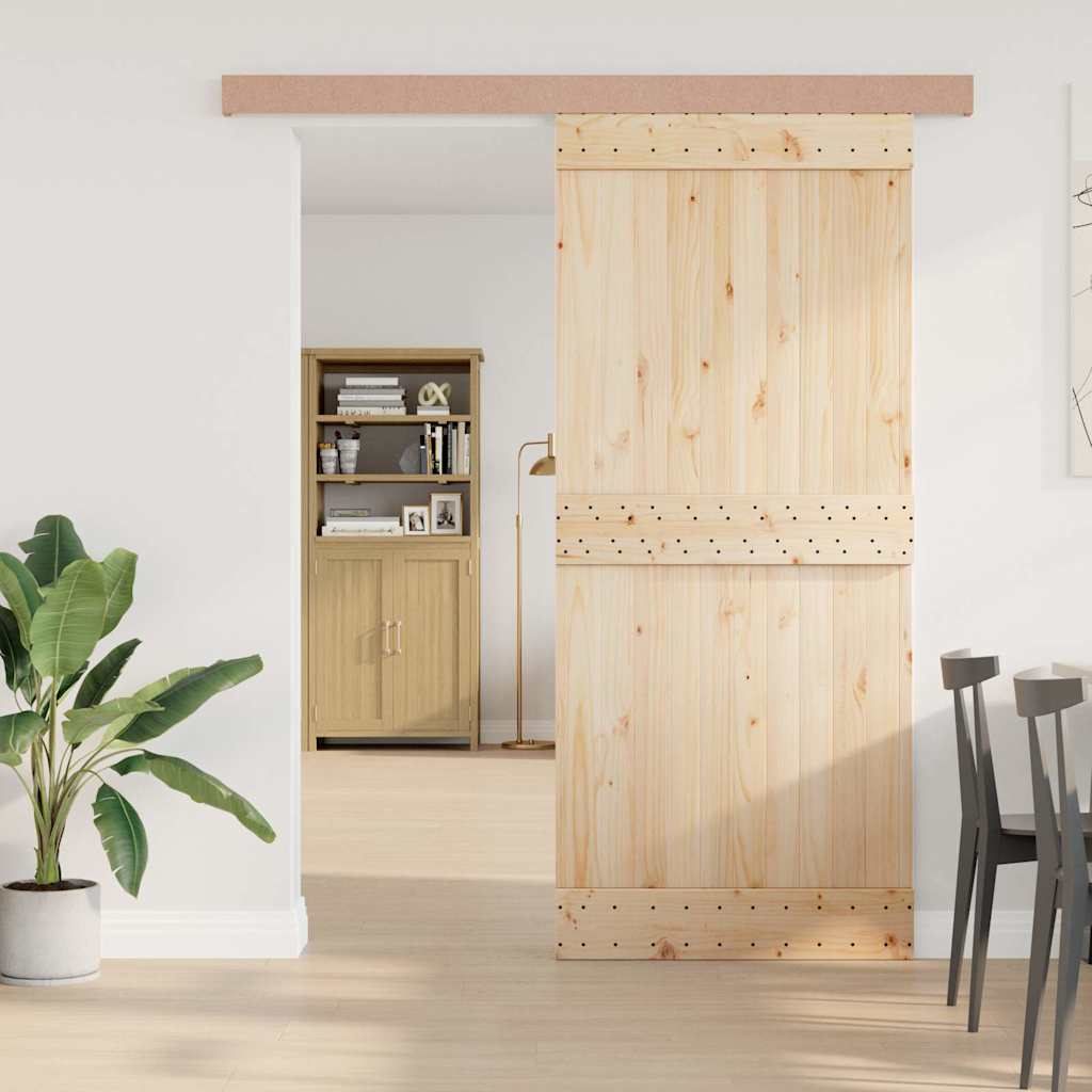 vidaXL Schiebetürbeschlag-Set 183 cm Aluminiumlegierung Silbern