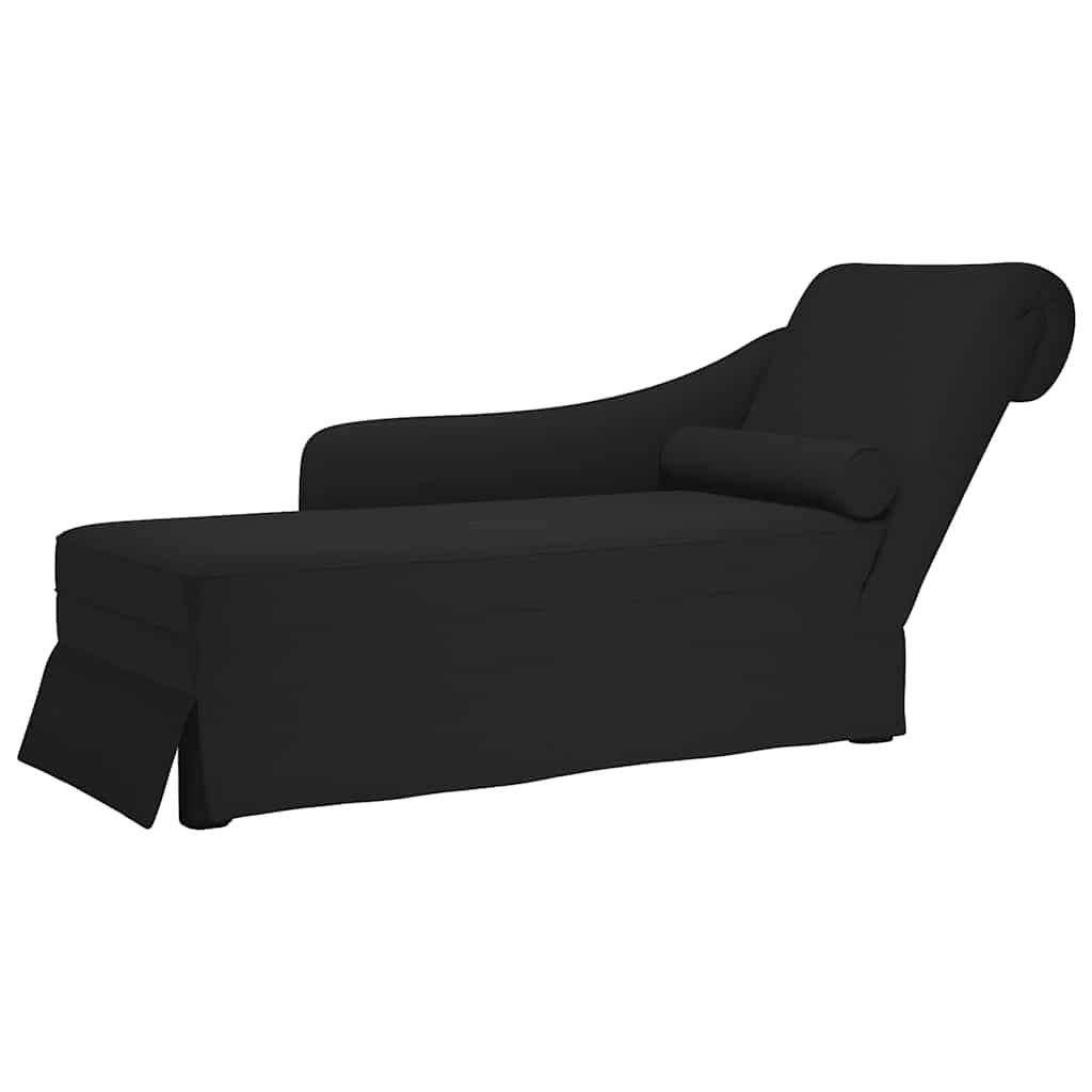 vidaXL Chaiselongue mit Nackenrolle und Rechter Armlehne Blau Samt