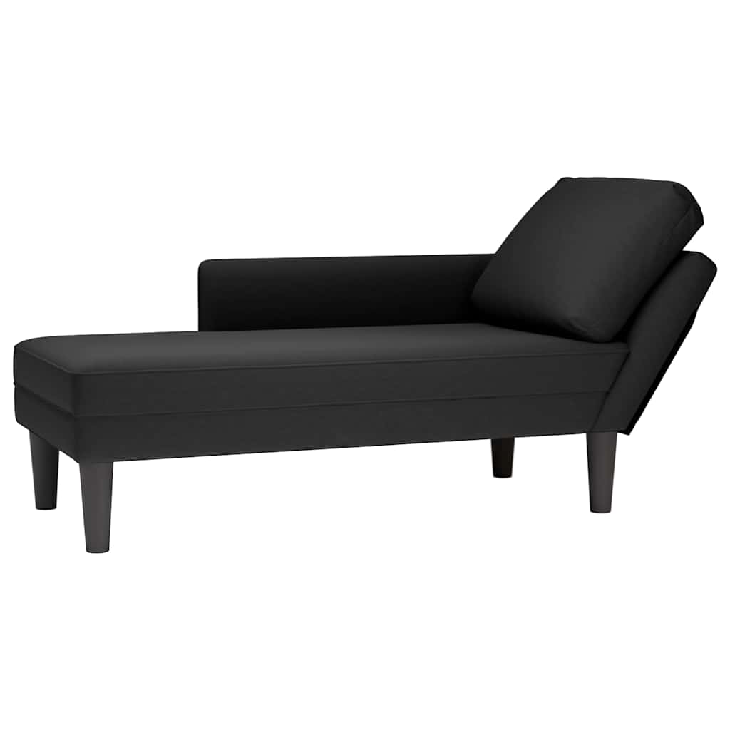 vidaXL Chaiselongue mit Kissen und Rechter Armlehne Blau Samt