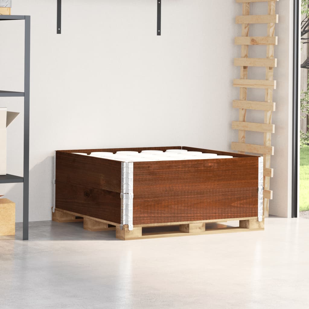 vidaXL Paletten-Aufsatzrahmen 60x80 cm Kiefer Massivholz