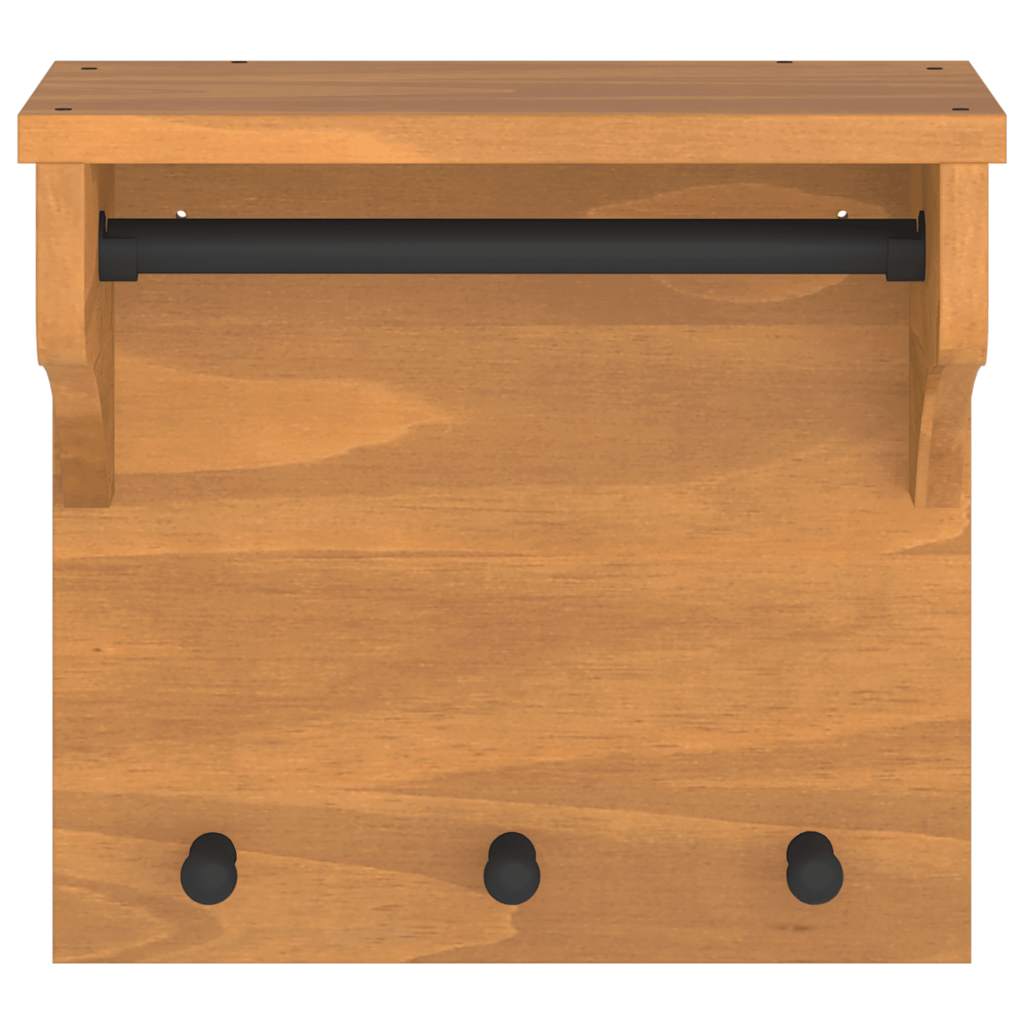 vidaXL Wandgarderobe SANDNES 43x30x42 cm Massivholz Kiefer