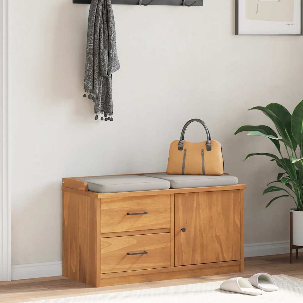 vidaXL Flurbank SANDNES 87x40x50 cm Massivholz Kiefer