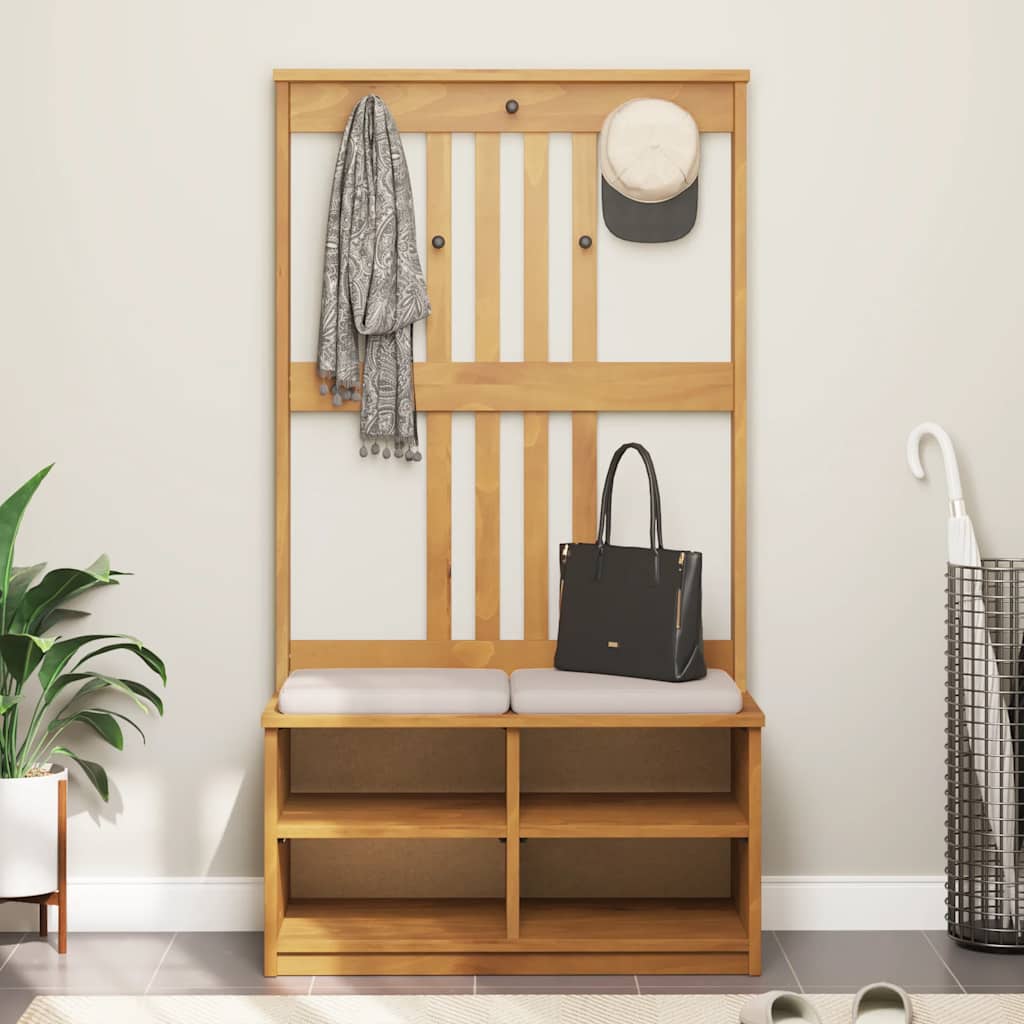 vidaXL Garderobenständer SANDNES 87x40x159,5cm Massivholz Kiefer