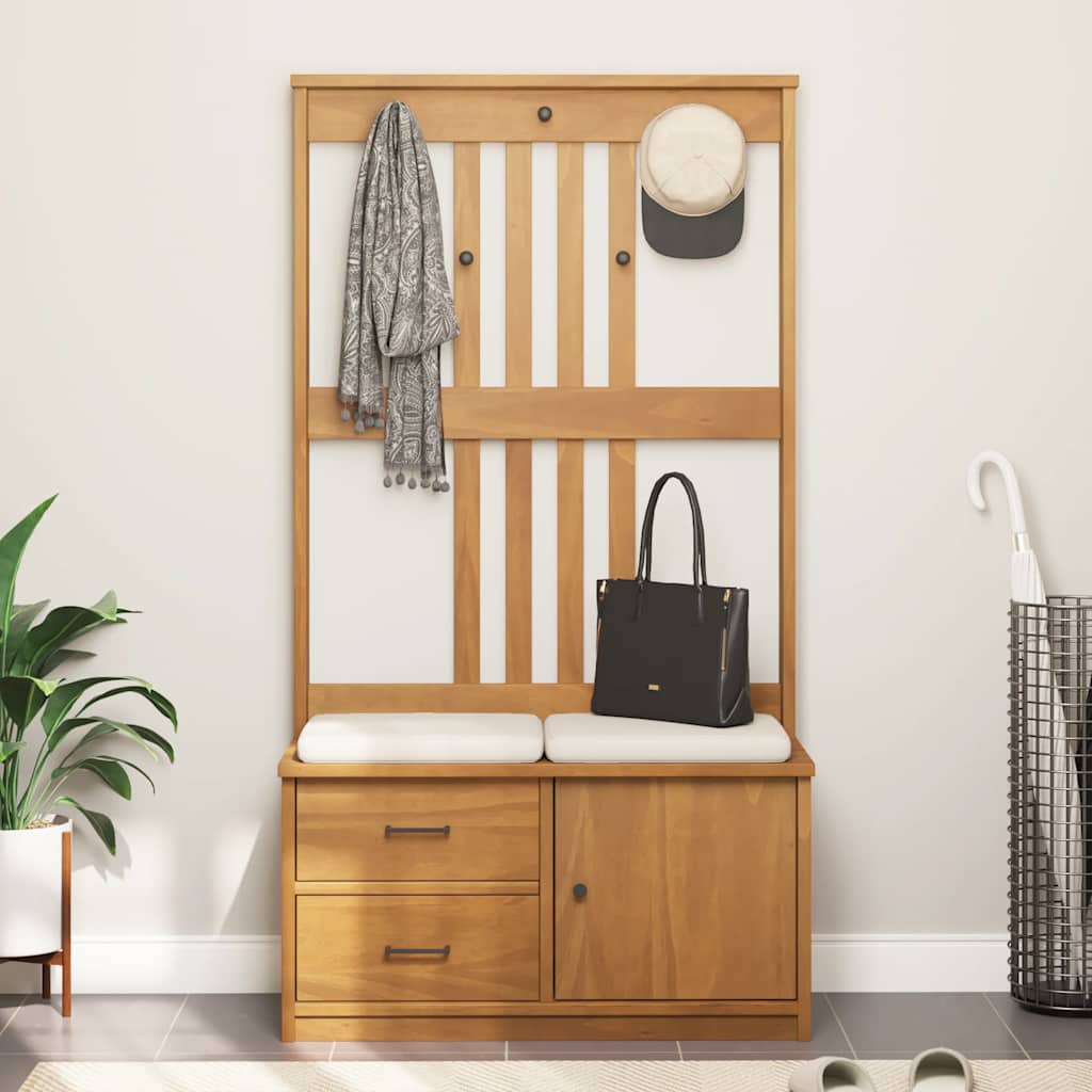 vidaXL Garderobenständer SANDNES 87x40x159,5cm Massivholz Kiefer