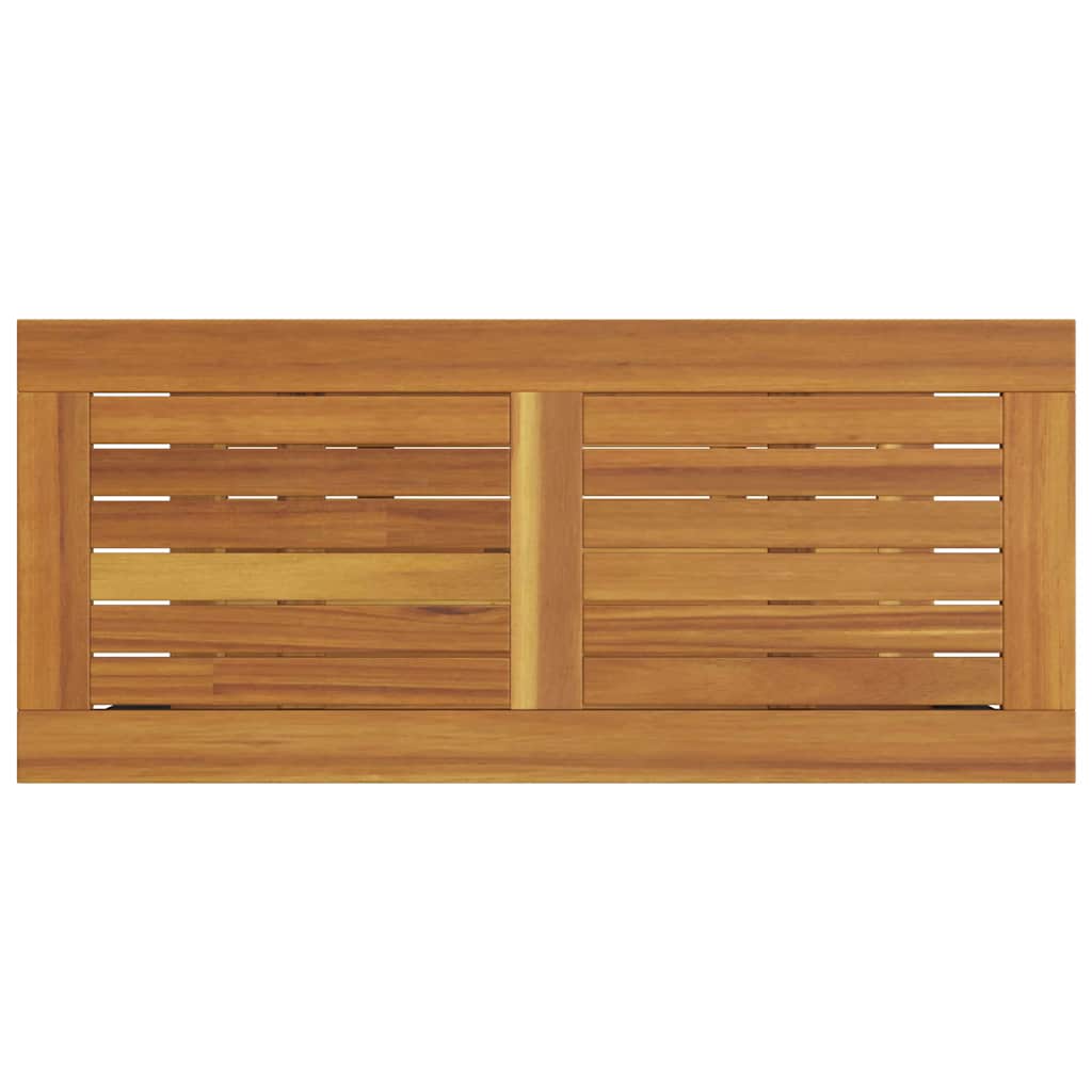 vidaXL Tisch für Outdoor Natürlich und Schwarz 80 x 35 x 75 cm