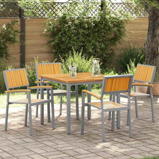 Stapelstuhl 6 pcs Braun 56 x 57 x 87 cm Massivholz Akazie