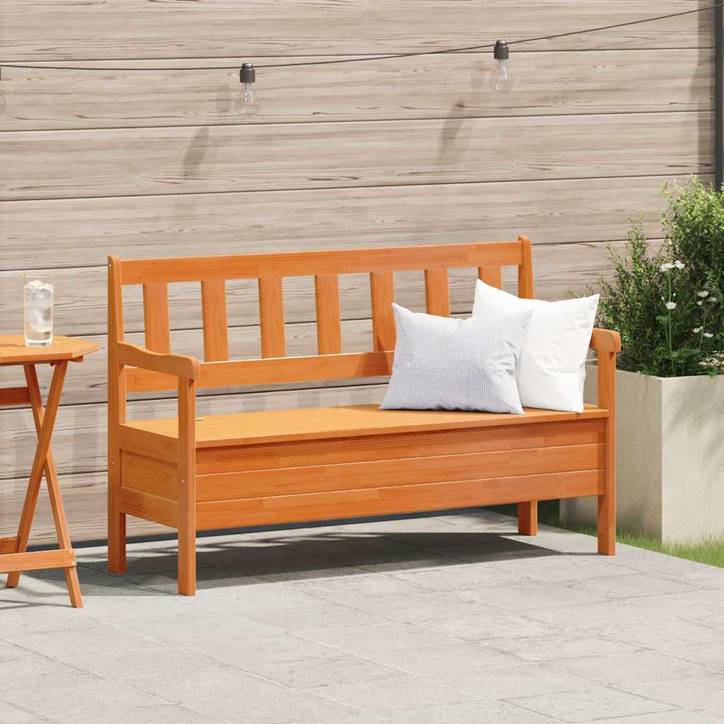 vidaXL Bank Outdoor Braun 119 x 44 x 76 cm Massives Kiefernholz