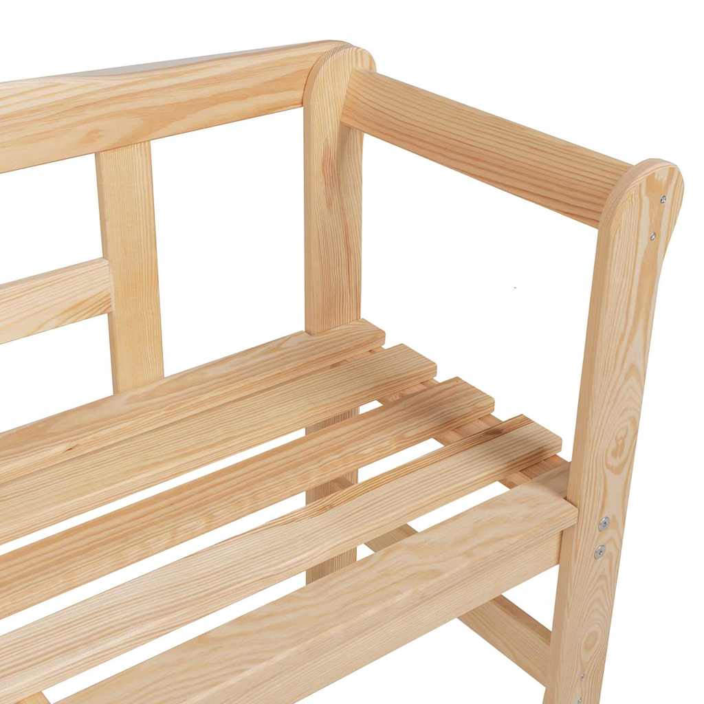 vidaXL Bank Outdoor Natur 119 x 44 x 76 cm Massives Kiefernholz