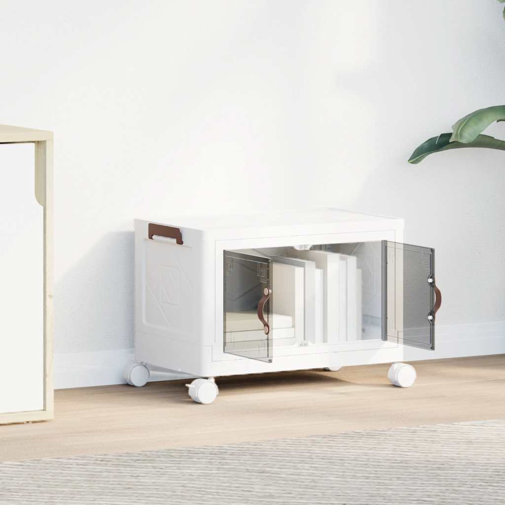 vidaXL Aufbewahrungsbox mit Rädern Stapelbar 28 L 48,5x29,5x33 cm