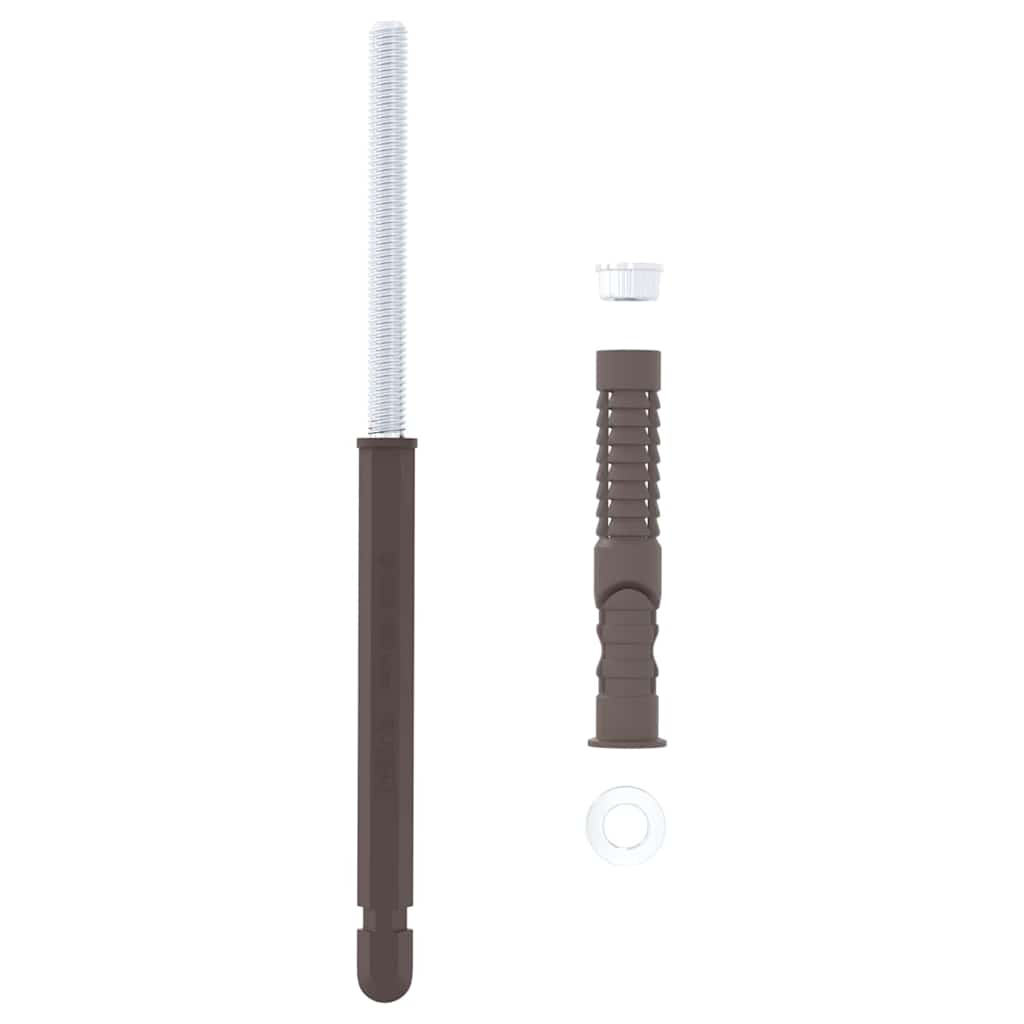 vidaXL Schwebende Regalträger 12 pcs Beige Ø10 x 170 mm Stahl