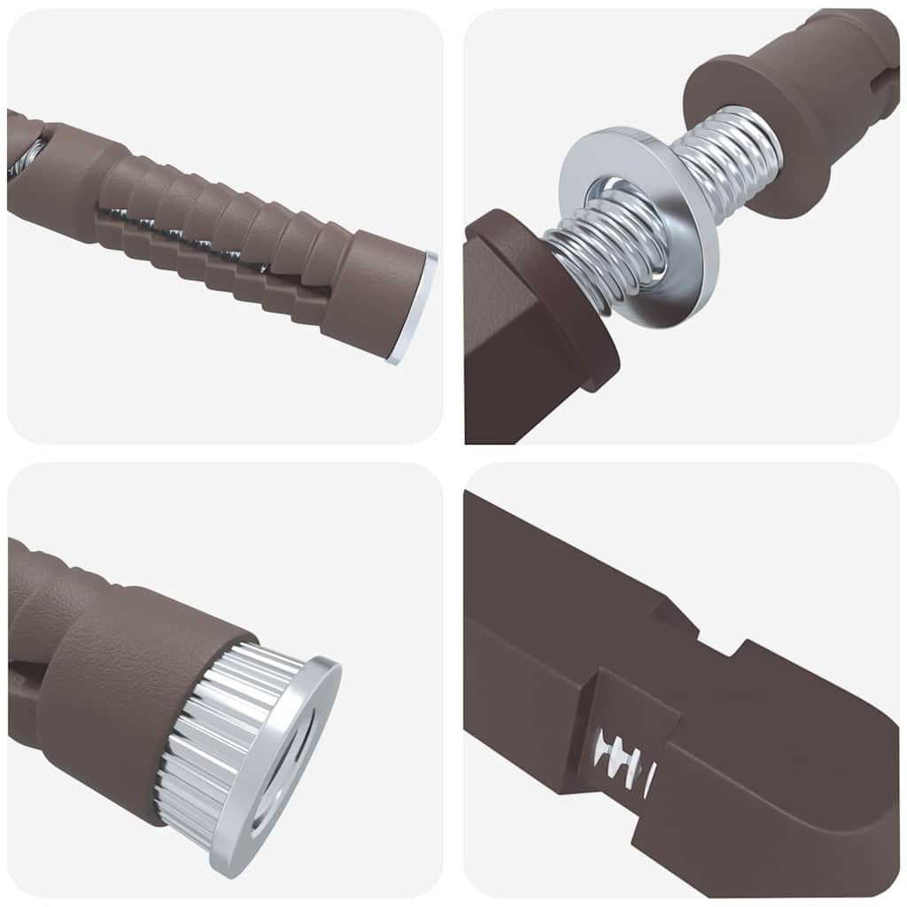 vidaXL Schwebende Regalträger 12 pcs Beige Ø10 x 170 mm Stahl