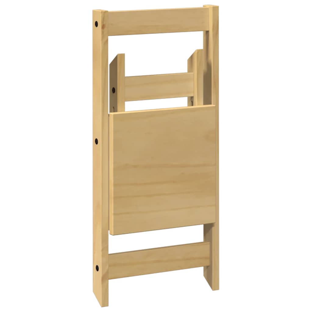 vidaXL Esszimmerstühle Klappbar 4 Stk. Corona Wachsbraun Massivholz